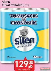 SİLEN TUVALET KAĞIDI 32'Lİ indirimli fiyat SİLEN TUVALET KAĞIDI 32'Lİ fiyat ve kampanya bilgisi